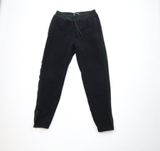 Vtg 90s Streetwear Mens Large Faded Fleece Cuffed Sweatpants Joggers Black USA