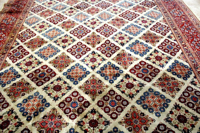 10X14  INCREDIBLE RARE ANTIQUE HAND KNOTTED VEGETABLE DYE GEOMETRIC SAROUKK RUG