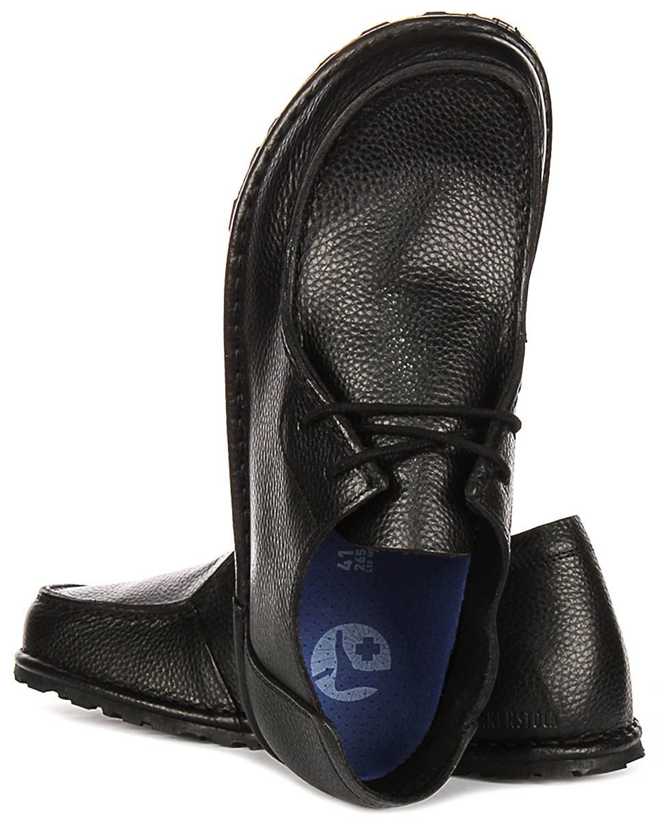 Birkenstock Utti Lace Men\'s Size 12 US 46 Narrow EU Black Moccasins Leather Birkenstock Utti Lace Moccasin Leather Mens Formal Shoes In  main image 4