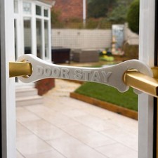 Door Stay® Hold Open Patio & French Door Holder Cats Dogs Ventilation Aid