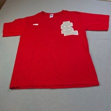 Vintage Russell Athletic Red SL Graphic T-Shirt Made in USA Mens M
