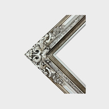 24 X 30 In Stock-Traditional compo XL ornate corners wood frame, Vintage Silver