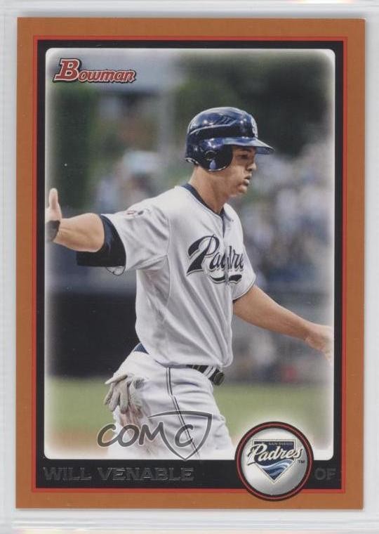 2010 Bowman Orange 38/250 Will Venable #4 9vs