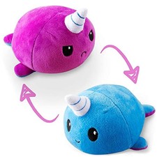 Narwhal Reversible Plush Purple/Blue - Tee Turtle