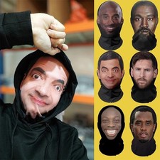 3D Printed Funny Full Face Mask Elastic Mesh Disguise Cosplay Headwear