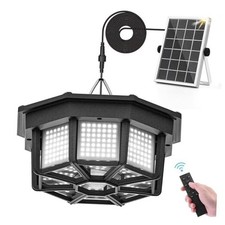 Solar Shed Light Indoor Outdoor 1200LM Solar Powered Pendant Solar Light 1 Pack