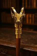 Brass Head Walking Cane Collectible Gentleman Father Mother Grandfather Gift