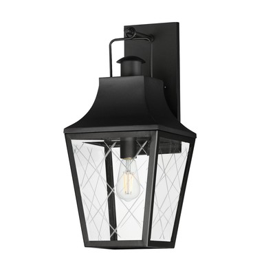 Black One Light Outdoor Wall Sconce from the Storybook Collection