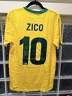 Brazil Zico #10 Signed Soccer Jersey BAS Authenticated Original