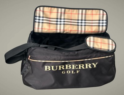 Burberry Golf Duffle Travel Bag Nylon Nova Check-Trimmed