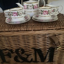 Royal Worcester Royal Garden DOT & DASH 9 Piece Tea Set 1969 Vintage 