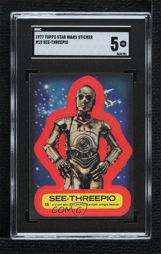 1977 Topps Star Wars Stickers #15 See-Threepio — SGC 5