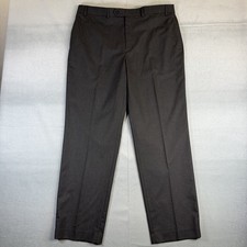 Ralph Lauren Dress Pants Mens 38x32 Dark Gray Classic Fit Flat Front Straight
