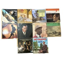 Vinyl LPs Job Lot 10x Johnny Cash Nat King Cole Jim Reeves Perry Como Hawaiian