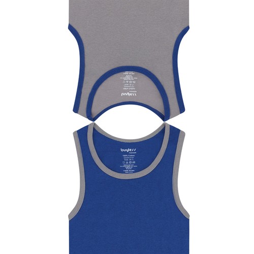Buyless Fashion Boys Tagless Undershirts Tank Top White Soft Cotton Pack of 4 - Picture 32 of 49