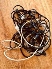 Lot of 8 heavy duty computer power cords male to female cable 5ft 6ft or 8ft EUC