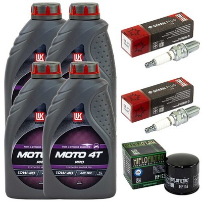 Ölfilter 4L Öl Zündkerzen Set Inspektion für Ducati Monster 620 ie ZDM 2002-2006
