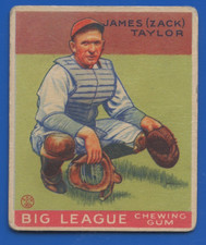 1933 Goudey #152 James (Zack) Taylor, Chicago Cubs VG+ Centered, Creased