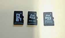 LOT of 3 USED MIRCO SD CARDS- Wiped and ready to go 