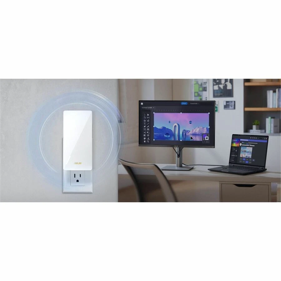 Asus RP-BE58 Dual Band Wi-Fi 7 IEEE 802.11 a/b/g/n/ac/ax/be 3.52 Gbit/s Wireless - Image 3 of 4