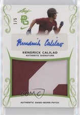 2017 Leaf Perfect Game National Showcase 1/5 Kendrick Calilao Patch Auto w5c