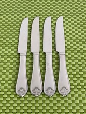 Reed & Barton RIBBON CREST Stainless 4 Dinner...