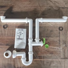 evacution double eviers tuyaux 40 mm filetage un pouce un demi.  