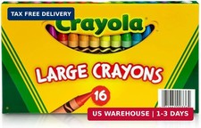 Binney Smith Crayola R Large Crayon Set, Lift-Lid Box, Assorted Colors, Box O
