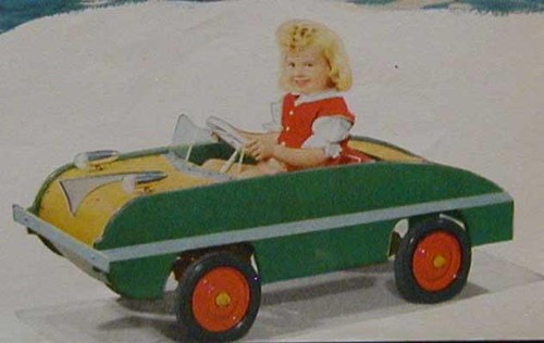 Pedal Sidewalk Sports Car Tricycle & Plywood How-To build PLANS 1951