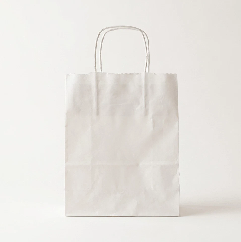 SAC en papier BLANC pour CADEAU ou PETIT GÂTEAU 32 × 23,5 cm – toutes occasions - Photo 3/4