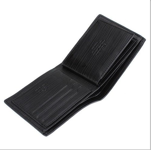 Luxury High Quality Mens Black Leather Bifold Wallet ID Credit Card Holder Gift - Picture 5 of 6