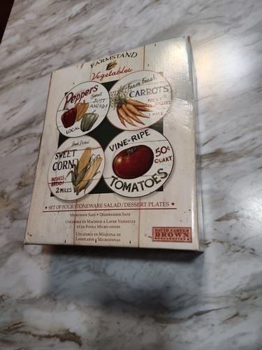 Juego de 4 platos de desierto ensalada de verduras Sakura Farmstand en caja nunca usados - Imagen 6 de 9