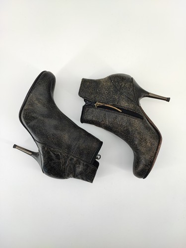 Diesel Women’s Firetip Distressed Ankle Booties Brown Stiletto Heels Size 6.5US - Picture 5 of 10