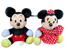 Vintage Mickey Mouse  Minnie Mouse Plush The Walt Disney Co Excellent Condition