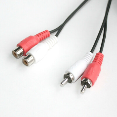 5m Audio-Kabel Cinch-Verlängerungskabel 2x Stecker-Buchse Verlängerung 5,0m
