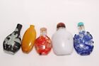 Lot of 5 Chinese Snuff Bottles