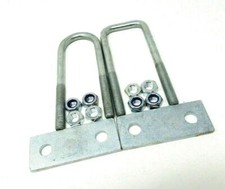 M12 Zinc Trailer Spring U Bolts, Square & Round Horsebox,Livestock, Plant Nyloc