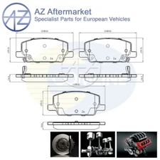 Fits Vauxhall Mokka 2012- 1.4 1.6 CDTi AZ Front Brake Pads Set 42566753