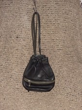 Vintage Roots-canada-mini Backpack/shoulderbag-black Pebbled Leather-near Mint