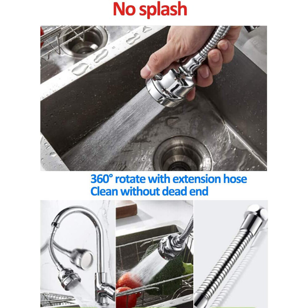 Kitchen Tap Spray Head 360° Swivel Faucet Sprayer Attachment Sink Tap