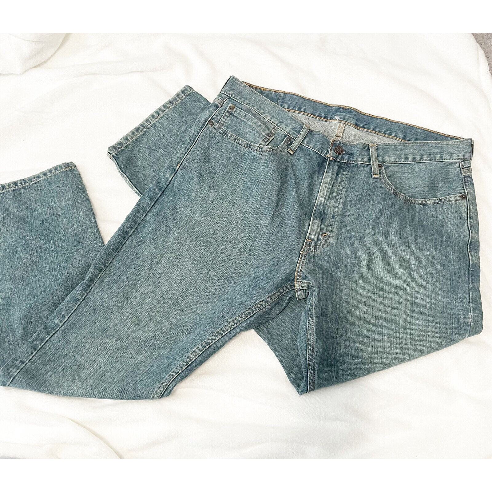 levis 559 jeans size 36x30 mens relaxed straight leg blue denim jeans