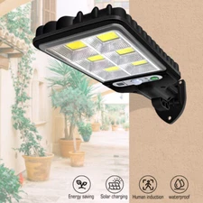 270 LED Luz Lamparas Luces Solares Para Patio Con Sensor De Movimiento Exterior