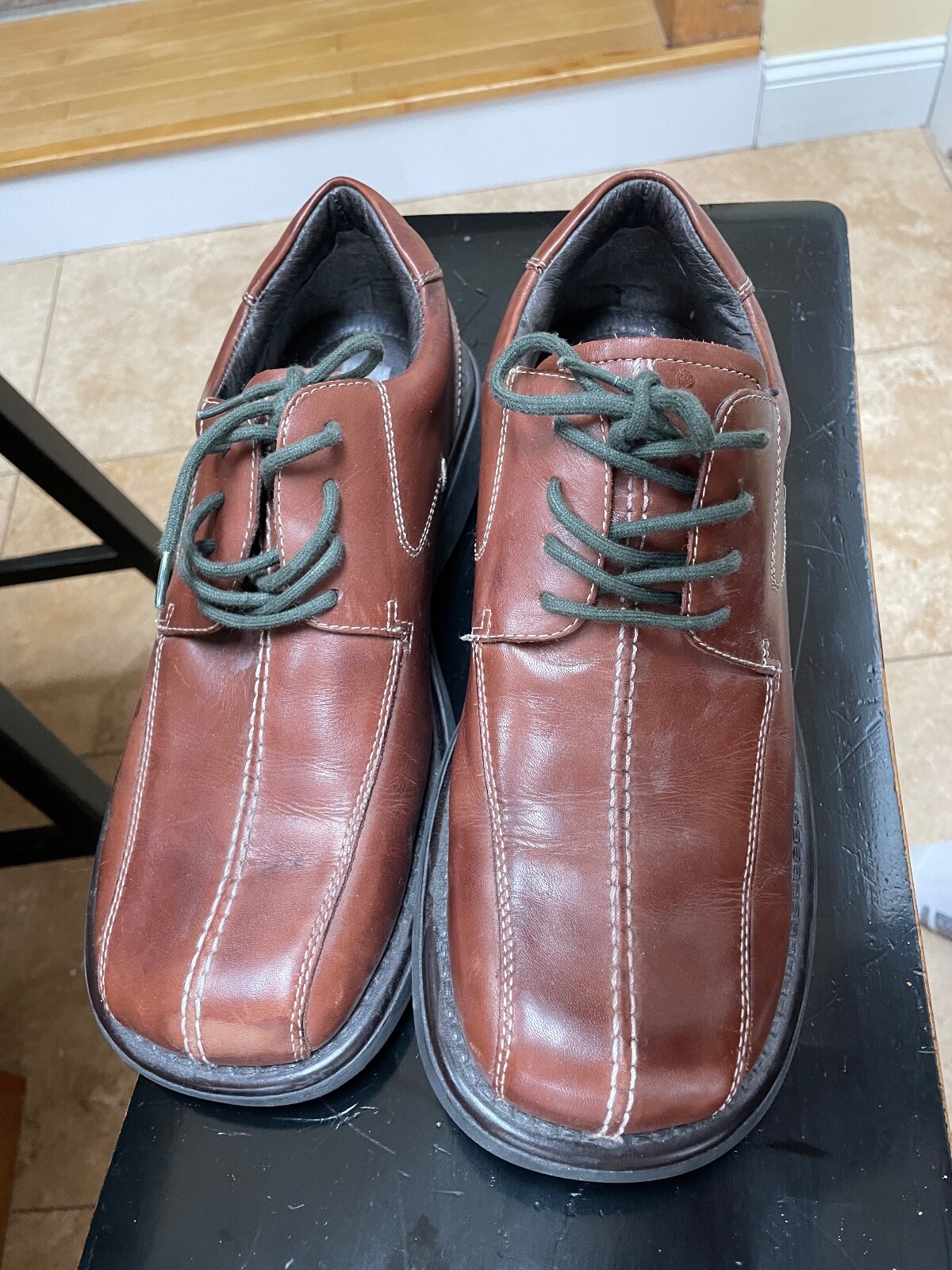 SAOLA Oxford stringate Kenneth Cole Reaction in pelle marrone da uomo taglia 10 5 Y2K quadrate