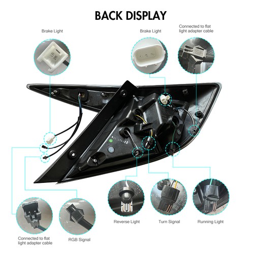 LED Tail Lights for 10th Gen Honda Civic Sedan 2016-2021 Sequential Turn Signal - Picture 3 of 16