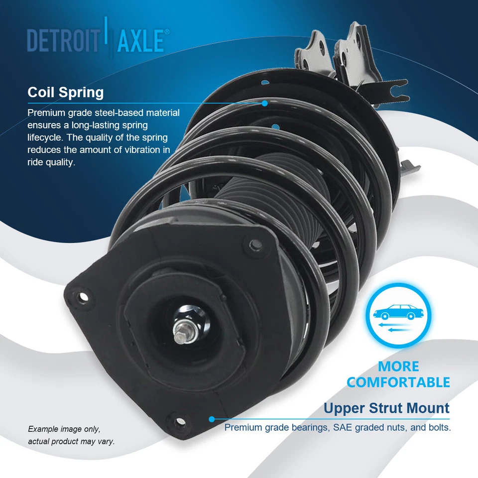 Puntales delanteros con muelle helicoidal y barras estabilizadoras para Nissan Sentra 2007 2008 2009-2012 Foto 3 de 4