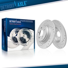 12.99 inch (330mm) Rear Drilled Disc Brake Rotors Set for 2017 - 2020 Acura MDX