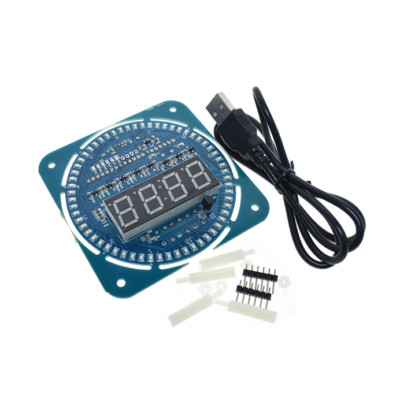 DS1302 Rotating Digital LED Display Module Alarm DIY Electronic Digital Clock 