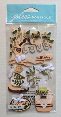 Jolee's Outdoor Wedding Marriage Wooden Scrapbooking Stickers