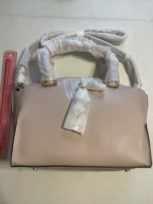 DKNY Elissa Top-Zip Pebble Leather Handbag Blush/Gold hardware￼ NWT  MSRP$268