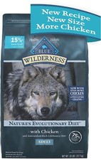 Blue Buffalo Wilderness High Protein Grain Free Chicken Dry Dog Food - 28lbs bag